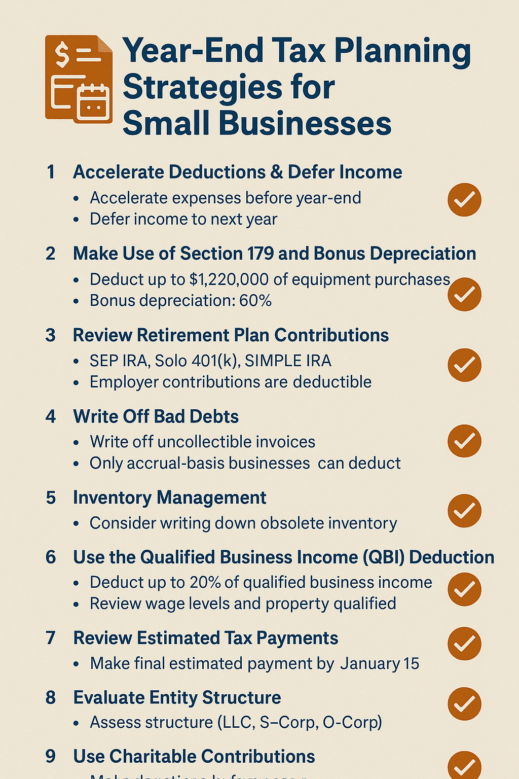 Year-End Tax Planning Strategies for Small Businesses in the USA