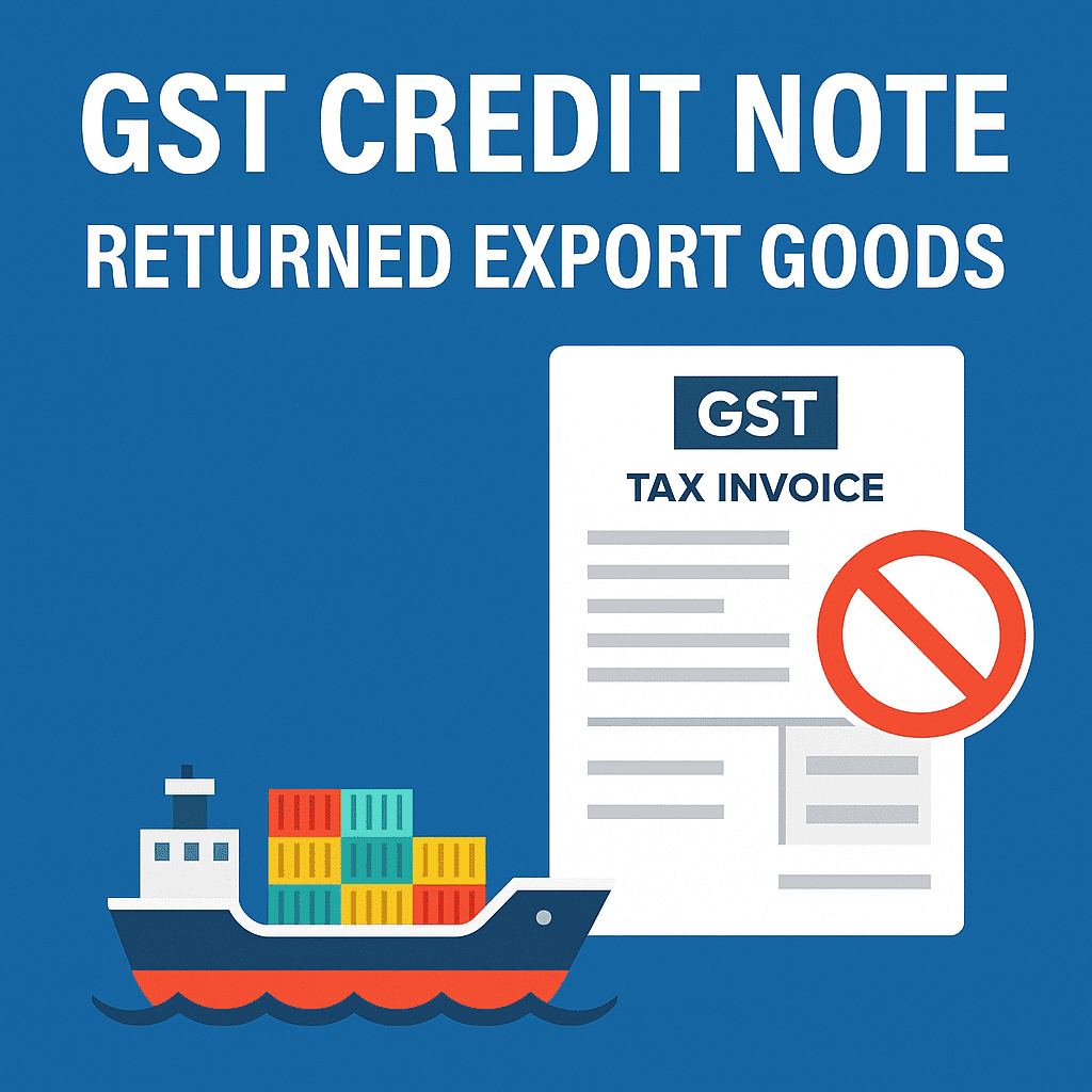 🚢 Returned Export Goods after IGST Refund: Can You Issue a GST Credit Note?